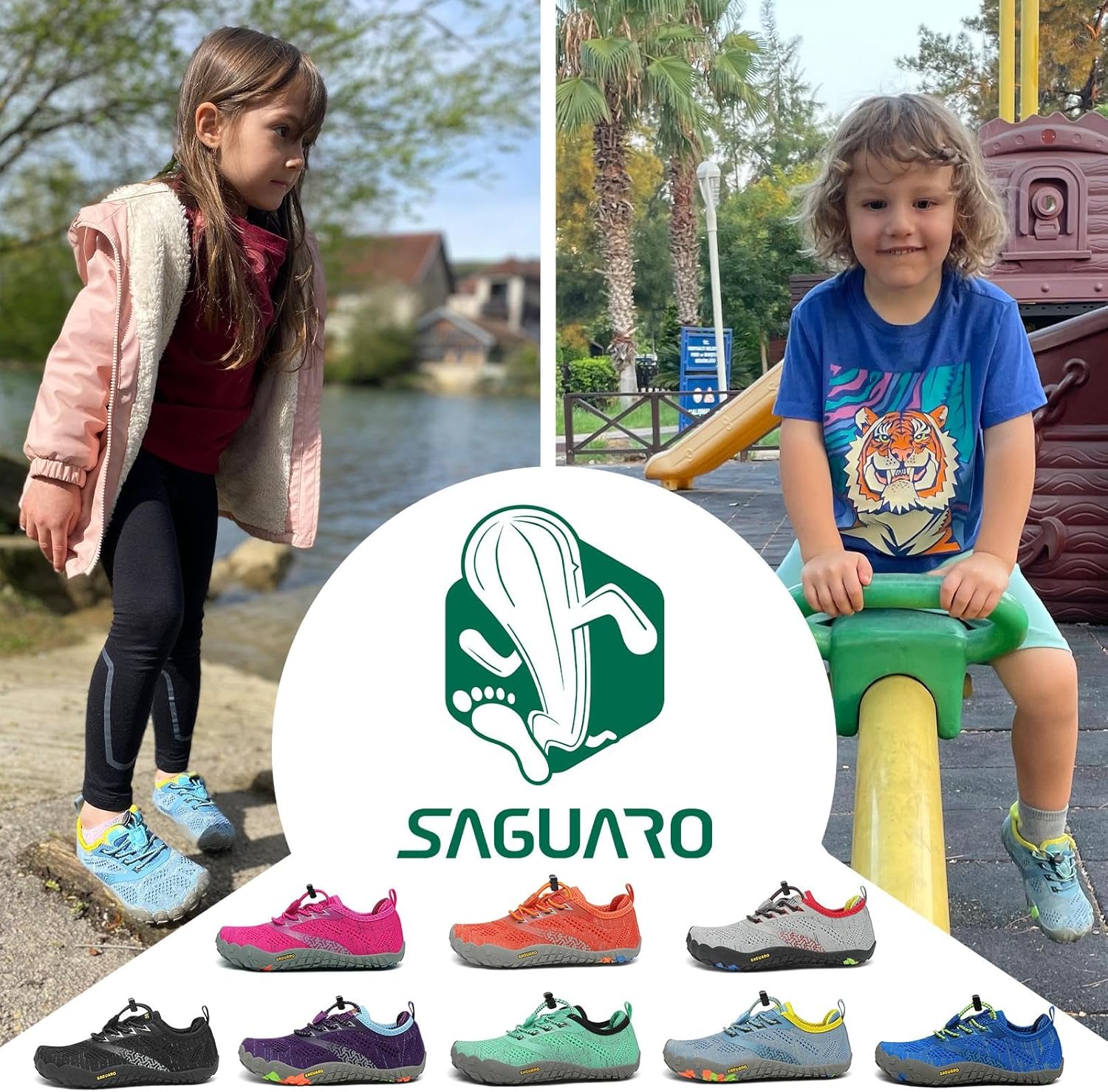 Thumbnail 1 de SAGUARO Kinder Barfußschuhe Atmungsaktiv | Rutschfest, Leicht & Flexibel – Gr.24-36