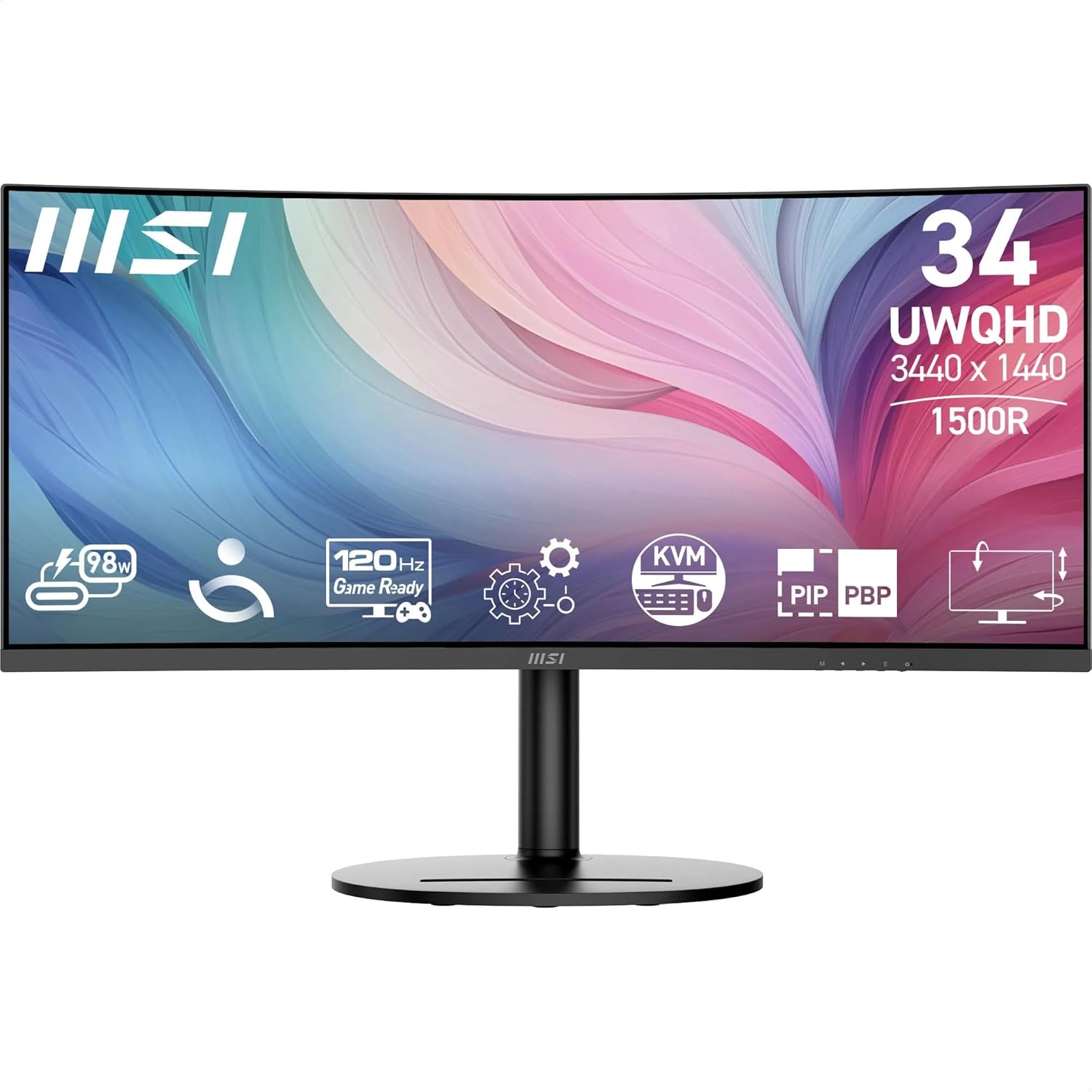 Detalle de MSI Modern MD342CQP 34-Inch UWQHD Curved Monitor review