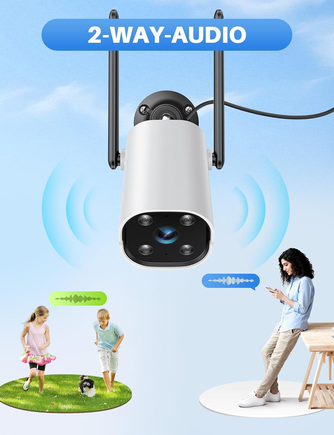 Detalle 1 de Wolfang 2K Outdoor Security Camera