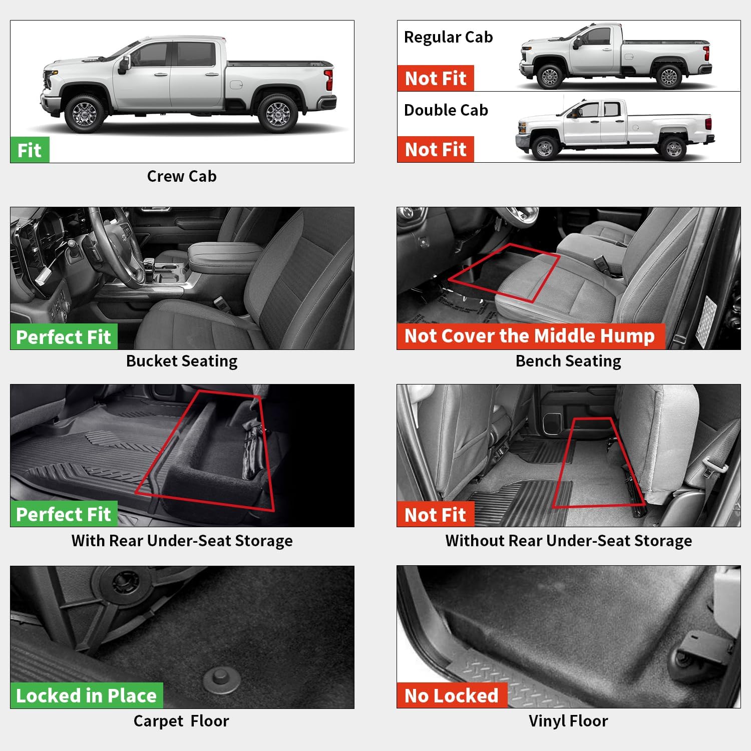 Detalle 2 de LASFIT Floor Mats for Silverado/Sierra 1500