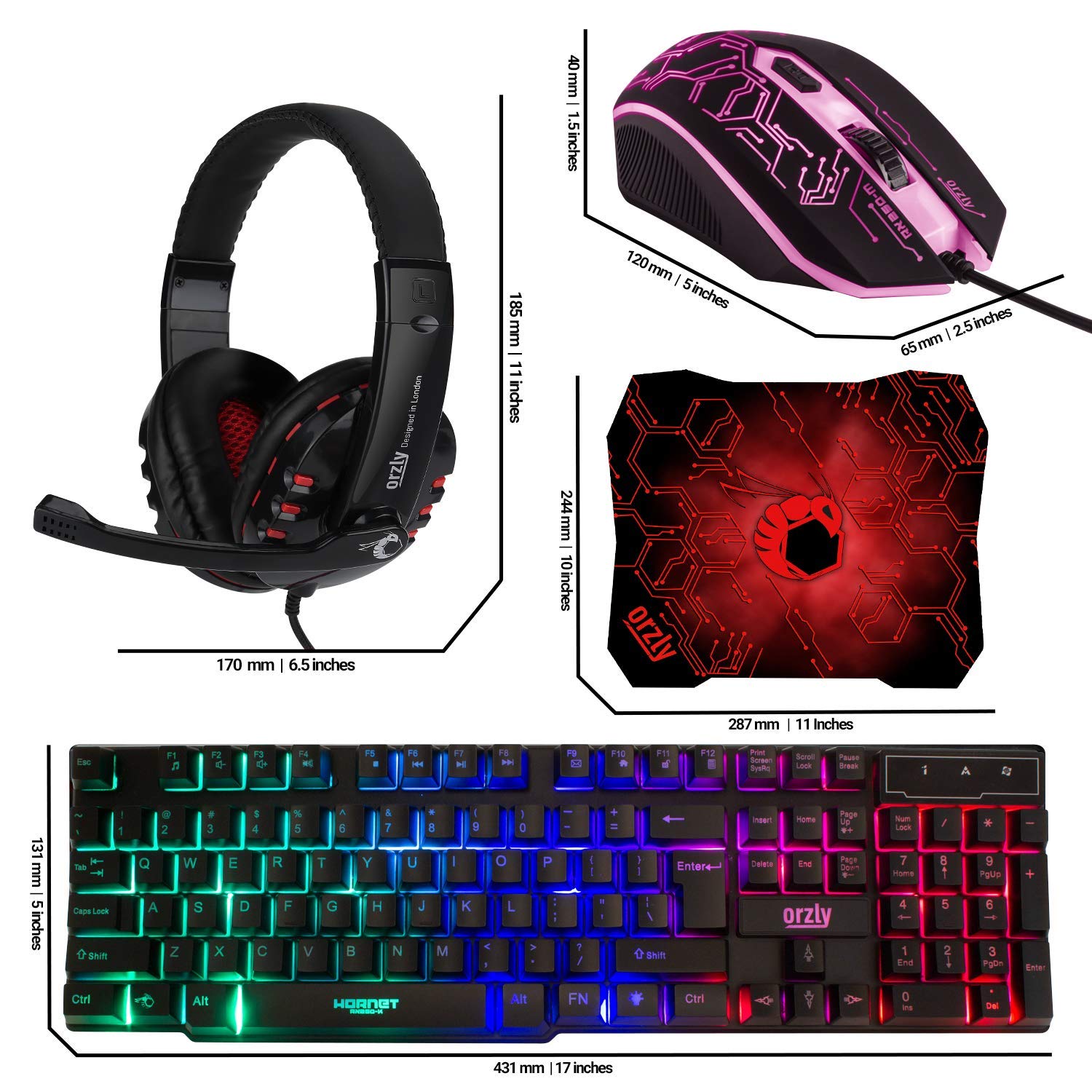 Thumbnail 6 de Orzly Hornet RX-250 4‑in‑1 Gaming Bundle