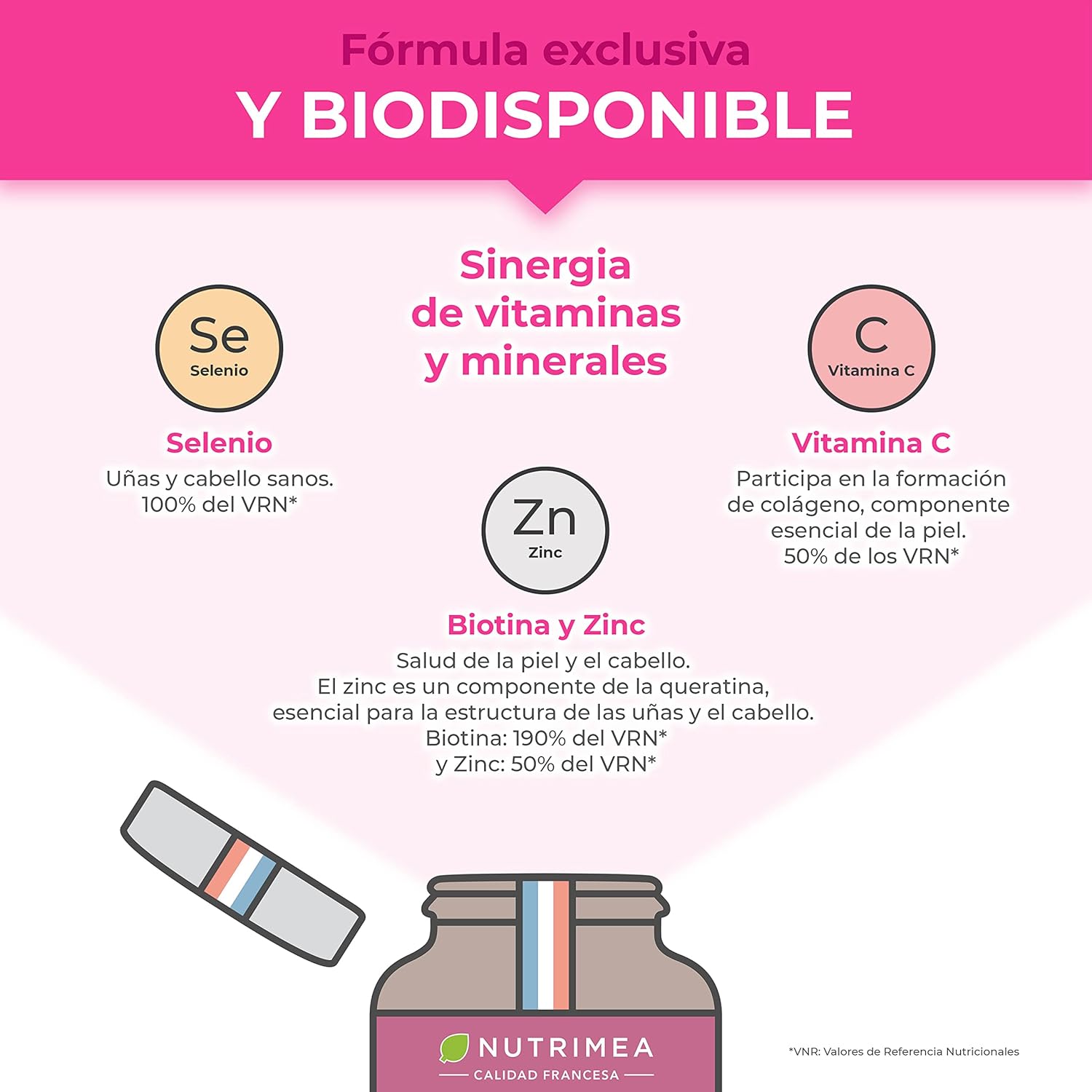 Detalle 2 de Gominolas Veganas para Uñas y Cabello 💅🏻🦷 Nutrimea