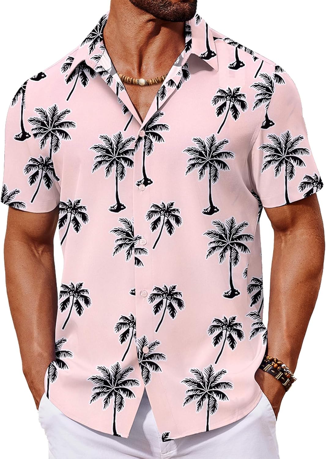 Thumbnail 6 de COOFANDY Men’s Short-Sleeve Hawaiian Shirt (Tropical Floral Button-Down)
