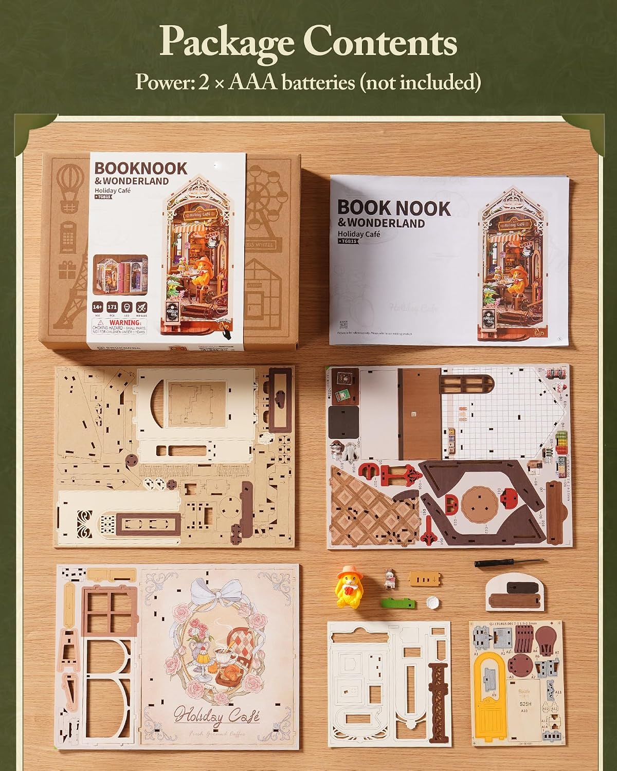 Detalle 2 de ROBOTIME Book Nook booknook 170 pièces 🧩