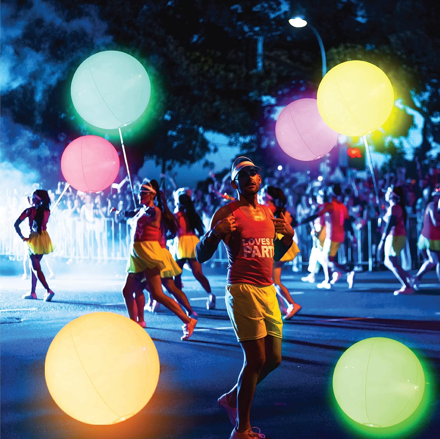 Thumbnail 6 de FLAMDYNO Light-Up Pool & Beach Ball Set (4 or 8 LED Glow Balls, 8 Light Modes)