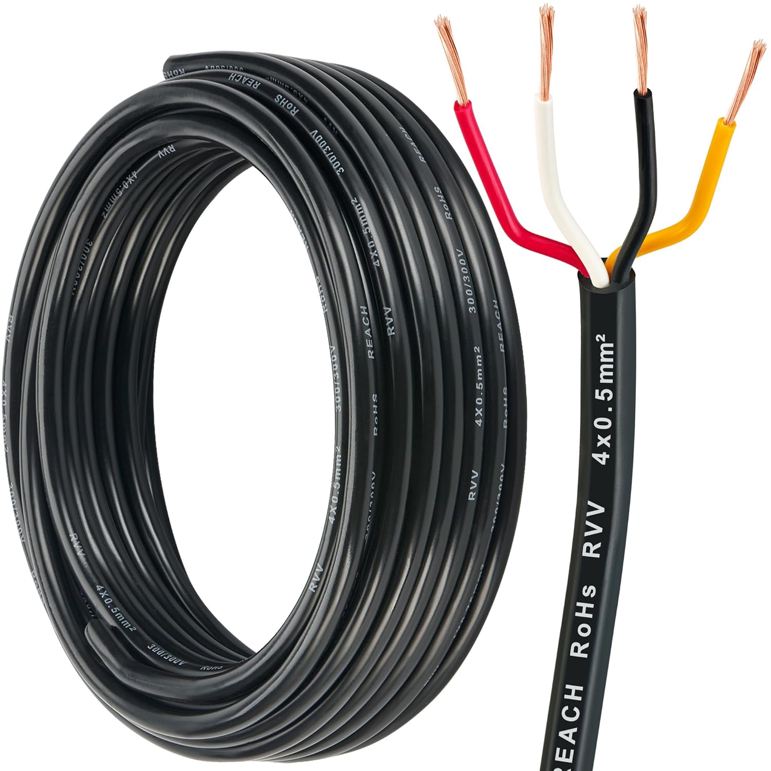 Thumbnail 1 de DARKGUARD 4-core automotive trailer cable (0.5mm²), 5m flexible copper wire for 12V/24V LED wiring