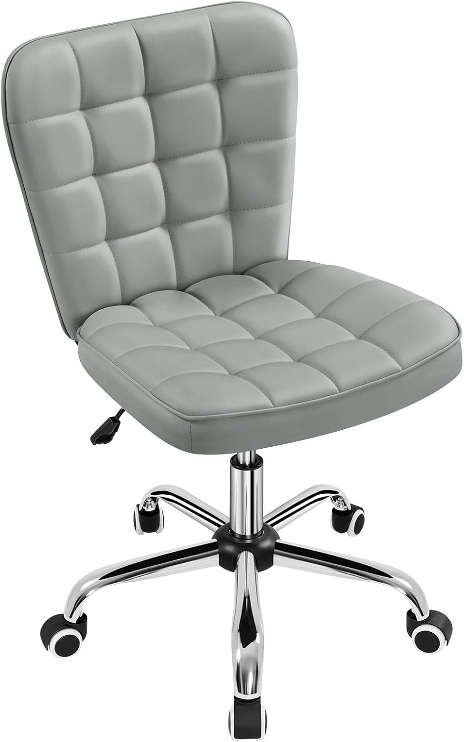 Detalle de Yaheetech Armless Desk Chair, Faux Leather
