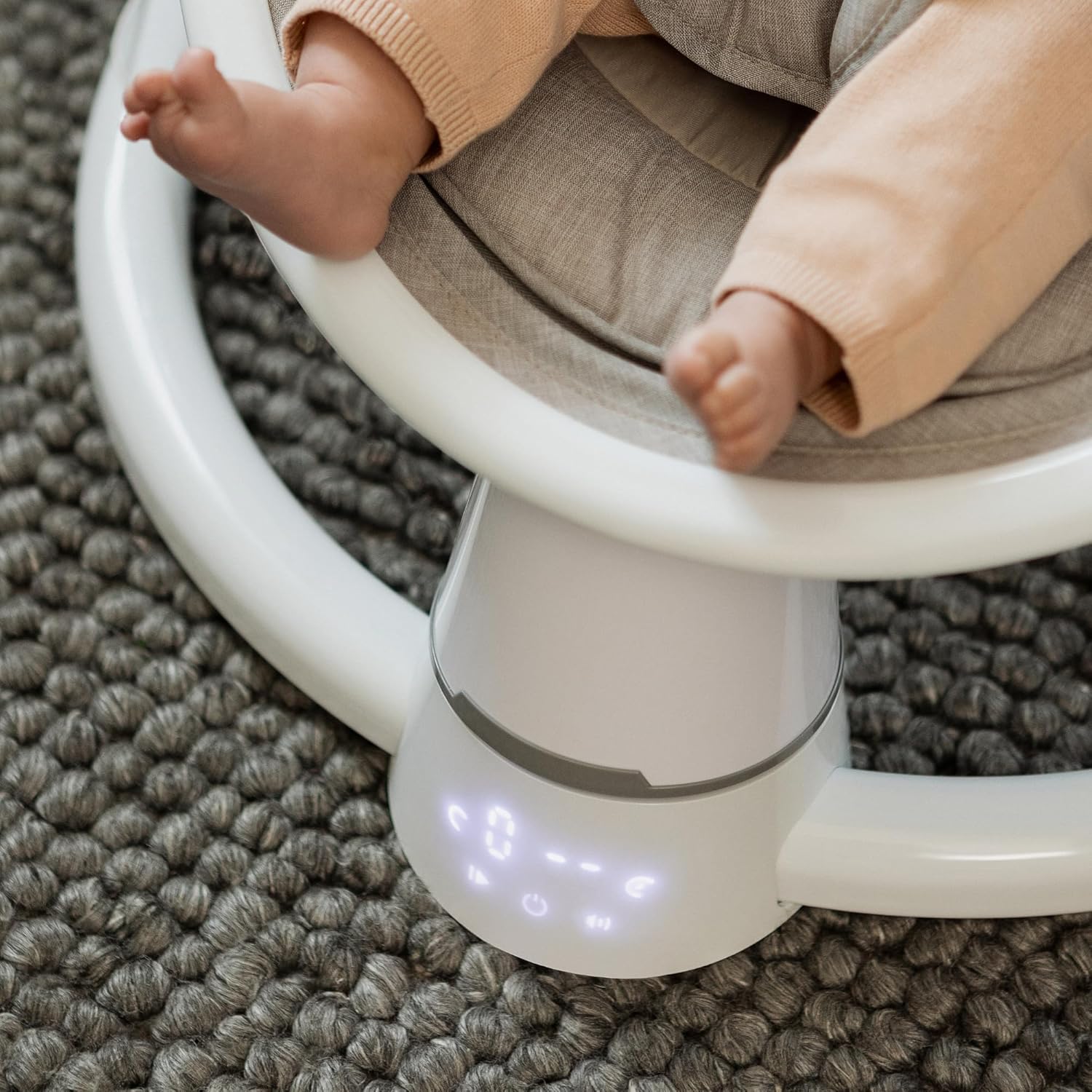 Thumbnail 1 de Nuby Connect Baby Swing Chair – Musical Bouncer with Toy Bar, Remote & Canopy (Grey)