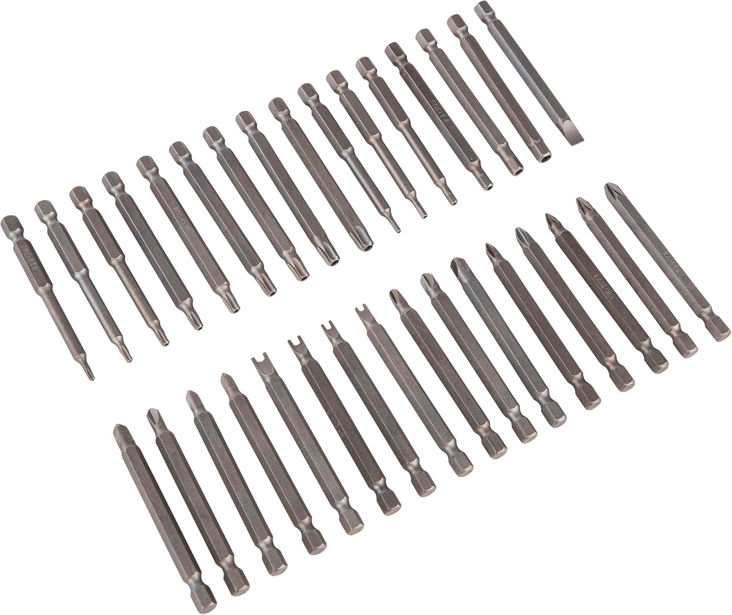 Detalle 1 de Mannesmann M29732 32-Piece Bit Set, 75 mm Extra-Long Alloy Steel Bits