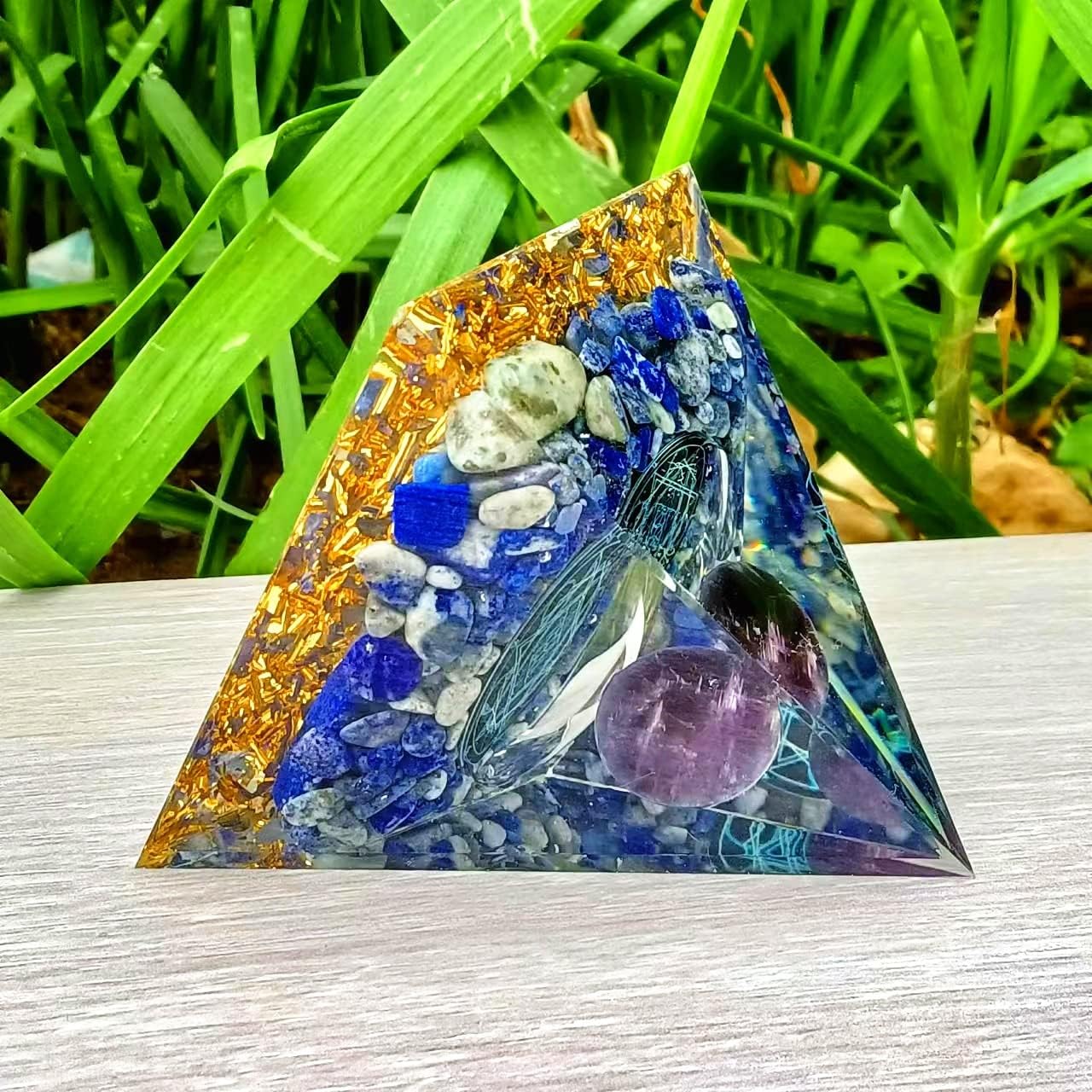 Thumbnail 1 de ycyingcheng 6CM Pyramid Crystal Energy Tower