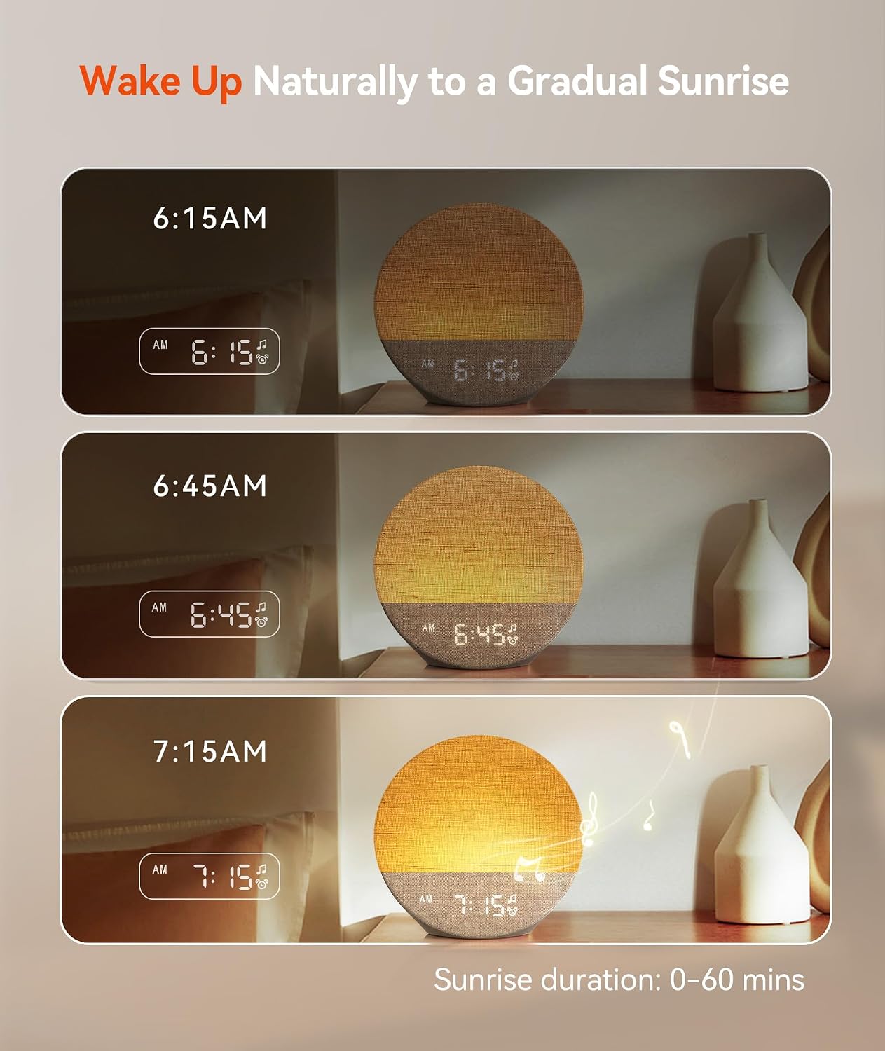 Detalle 2 de Dreamegg Sunrise 1 Sonnenaufgang Wecker