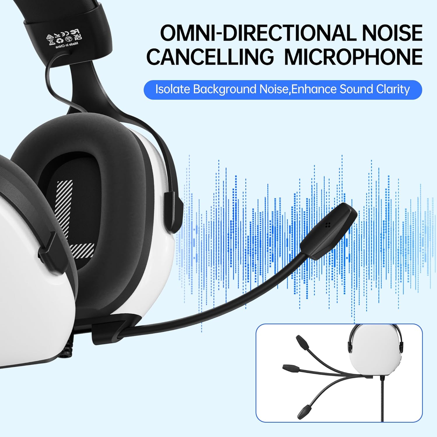 Thumbnail 3 de CASLSI Gaming Headsets with Mic (7.1 Surround, 3.5mm) for Xbox, PS4/PS5, Switch, PC