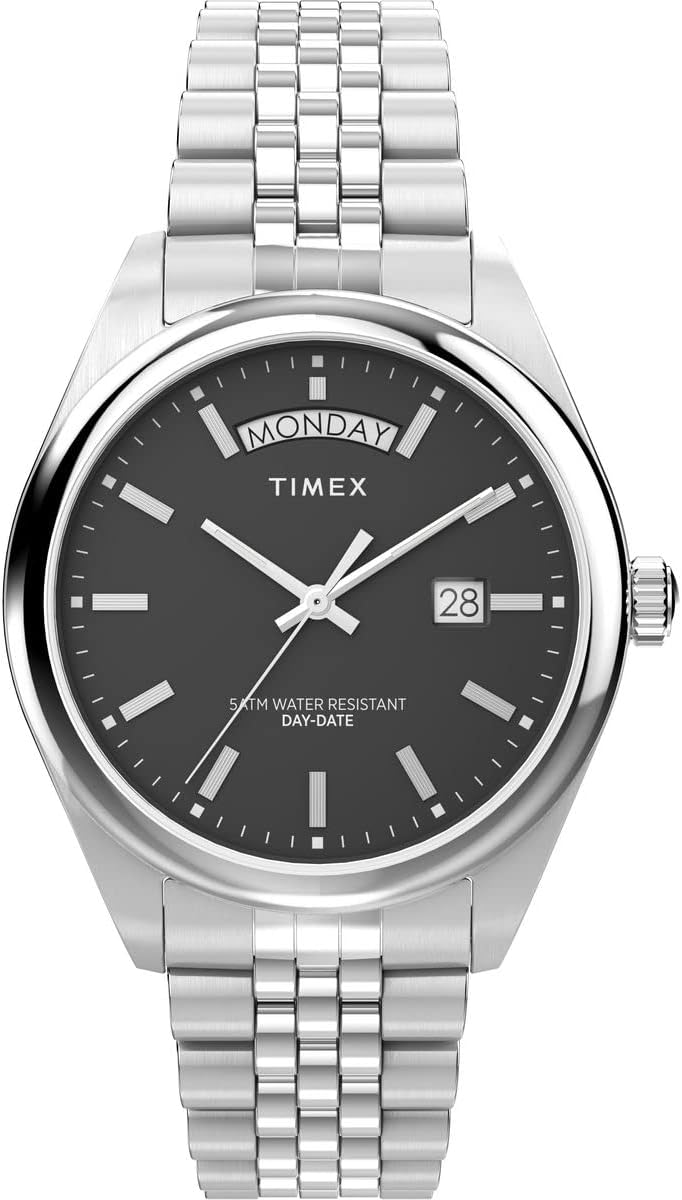 Thumbnail 6 de Timex Legacy Herrenuhr mit 41-mm-Edelstahlgehäuse und schwarzem Zifferblatt