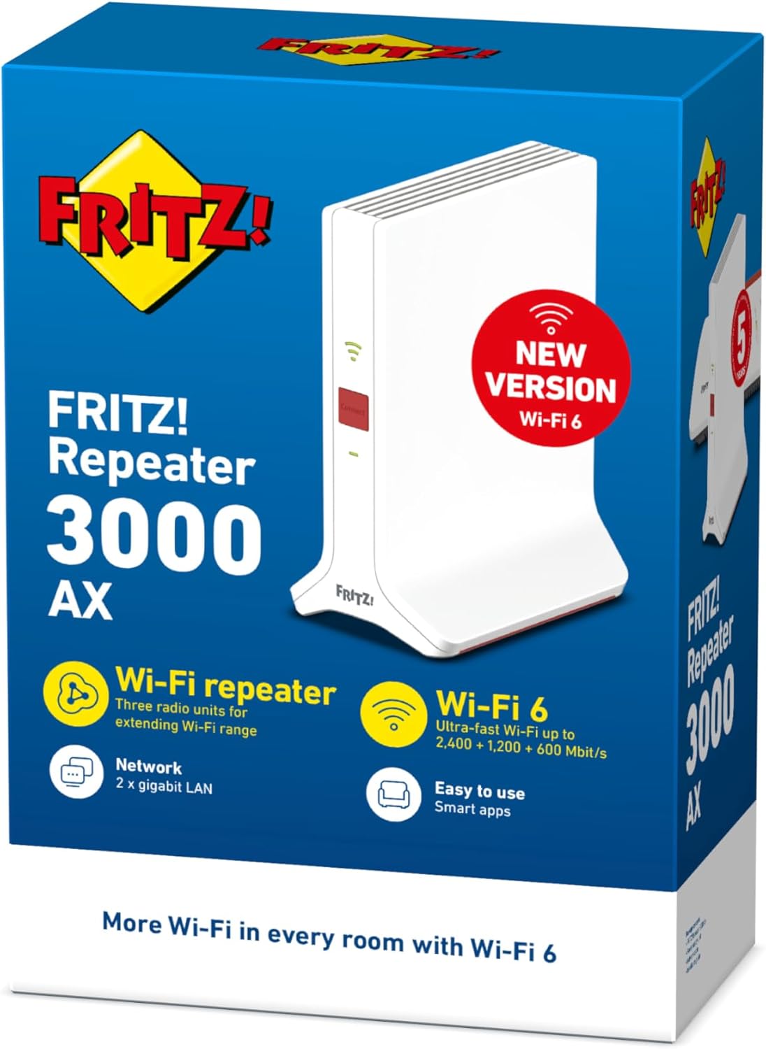 Detalle 2 de Fritz!WLAN Repeater 3000 AX - Potencia Wi-Fi 6 🚀