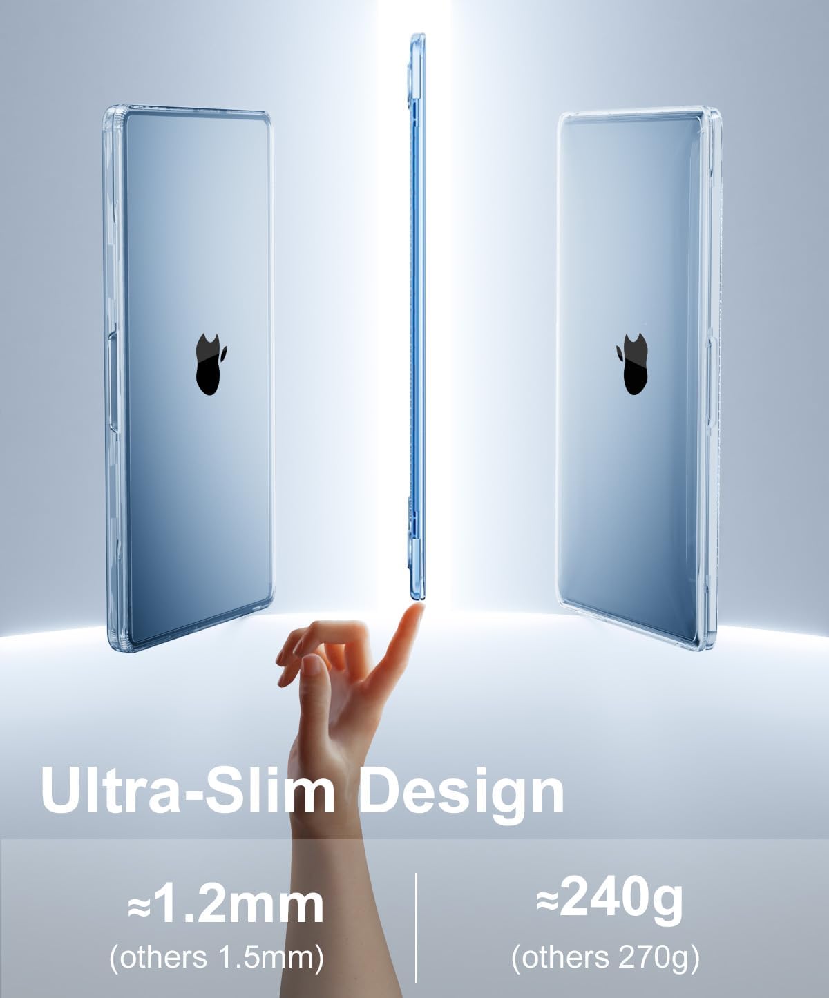 Thumbnail 1 de GPXIIZ Hartschalen-Hülle für MacBook Air 13,6 Zoll (2022–2026) – transparentes Snap-Case Kristall Hellblau