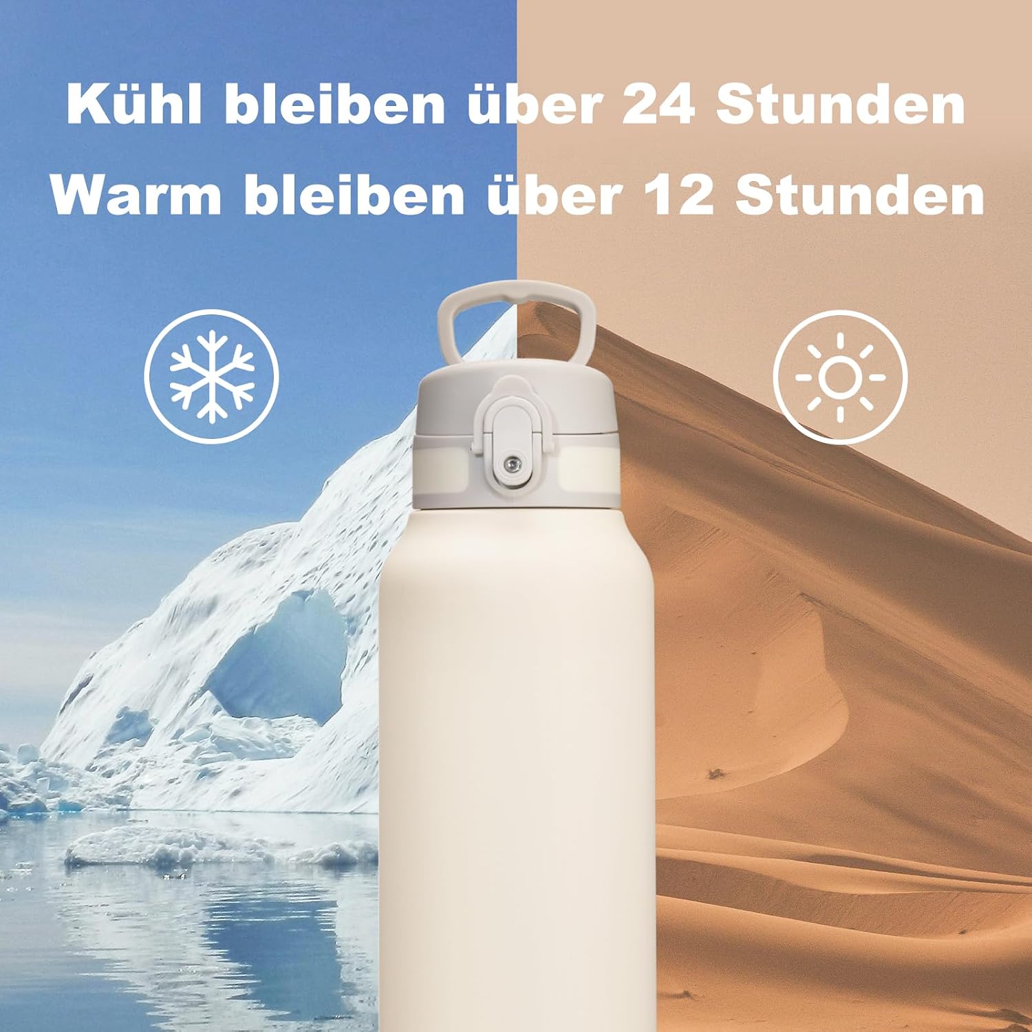 Detalle 2 de UZSPACE Trinkflasche 1l Isoliert