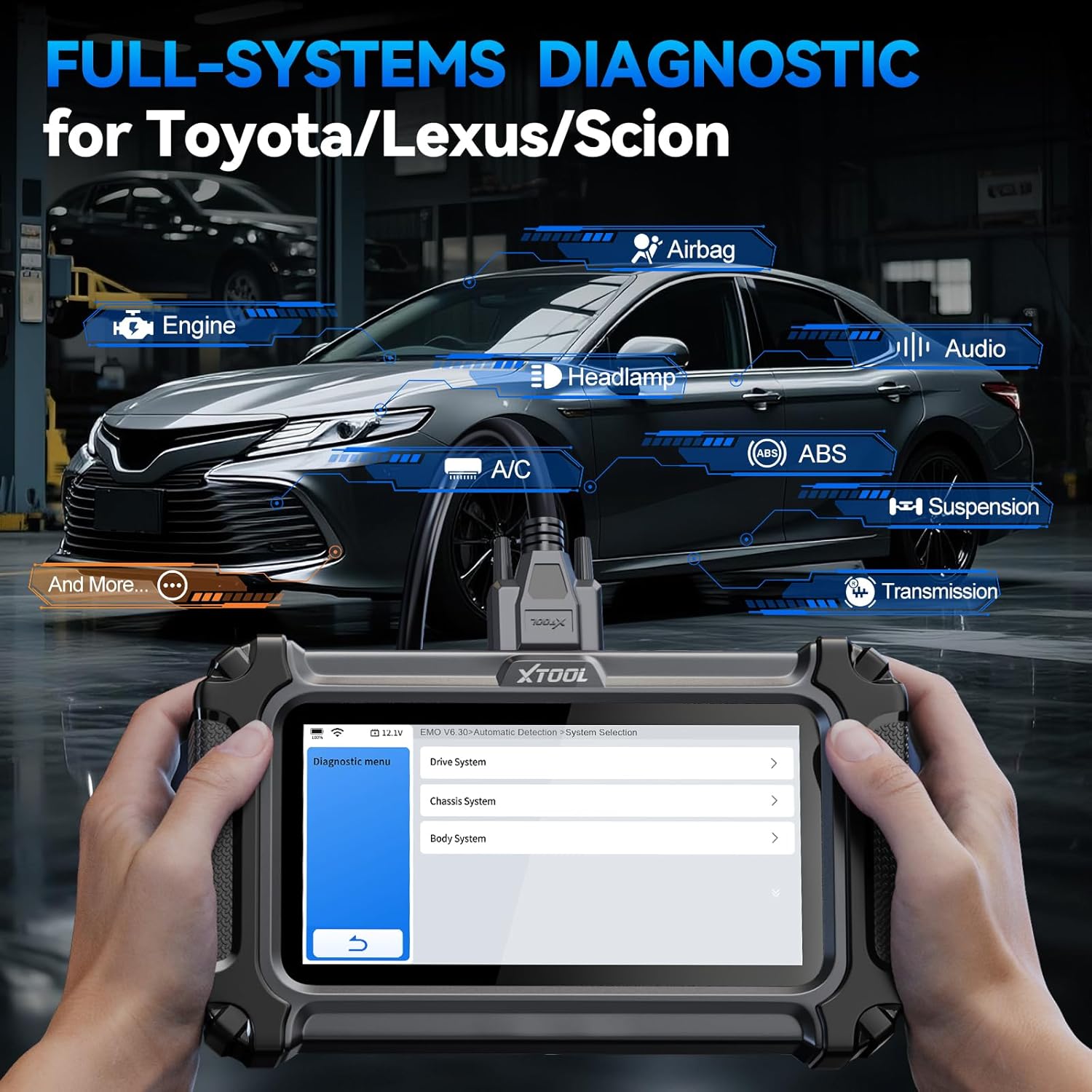Detalle de XTOOL IP500 OBD2 Scanner for Toyota: Full Systems Bidirectional Diagnostic Tool