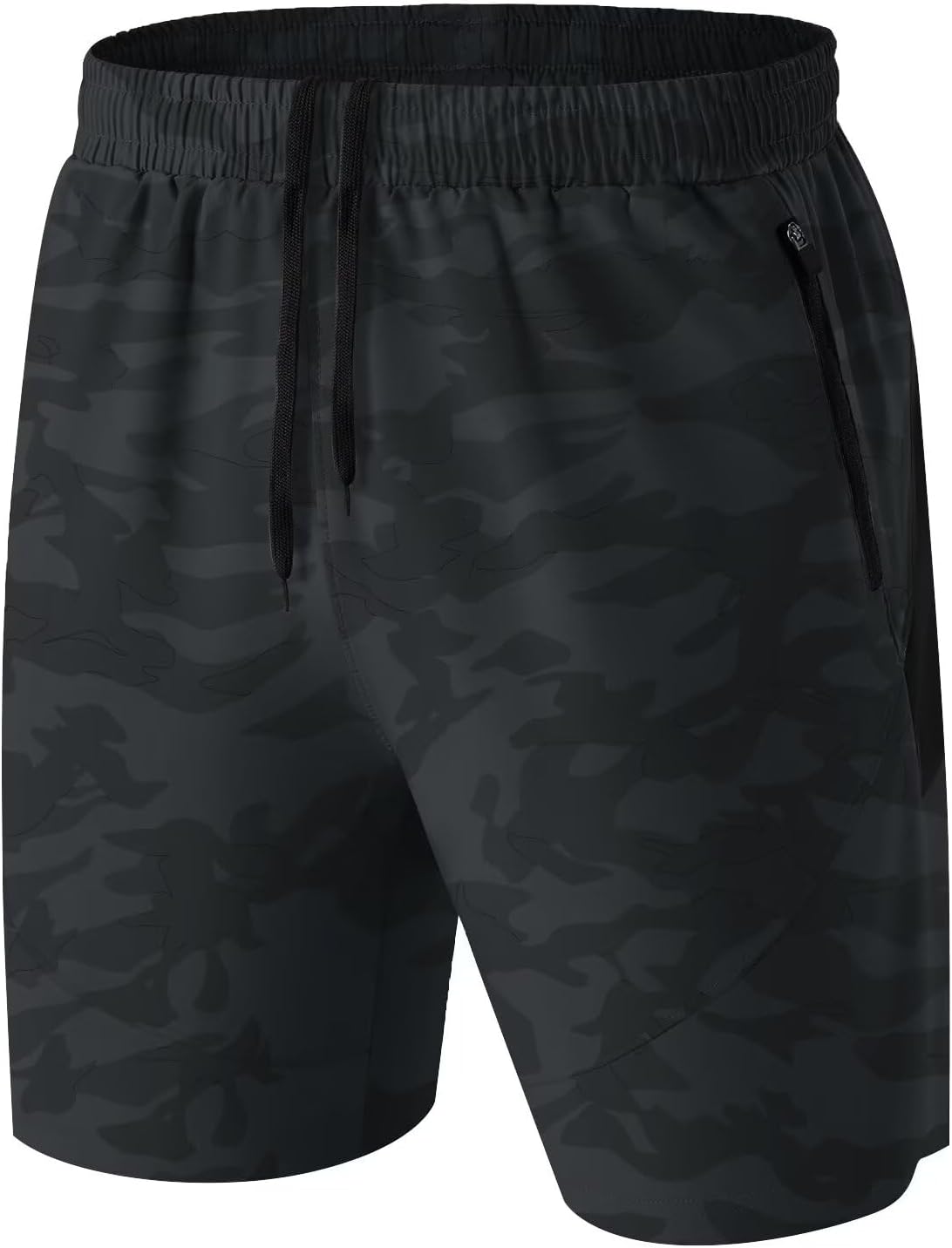 Thumbnail 6 de HMIYA Herren-Sport-Shorts – schnelltrocknend, mit Reißverschlusstaschen und reflektierenden Streifen