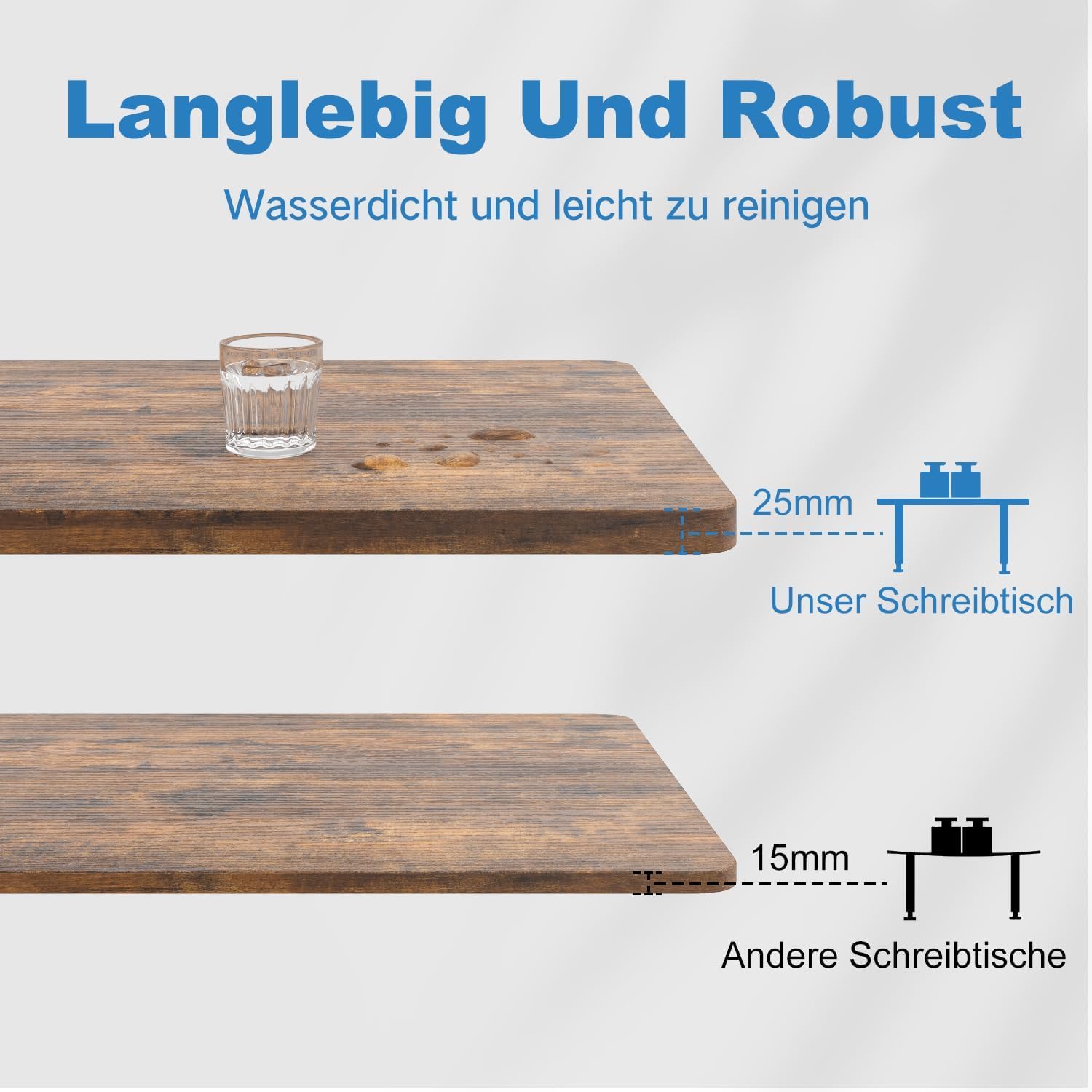 Thumbnail 5 de Devoko Höhenverstellbarer Schreibtisch 160x80 cm
