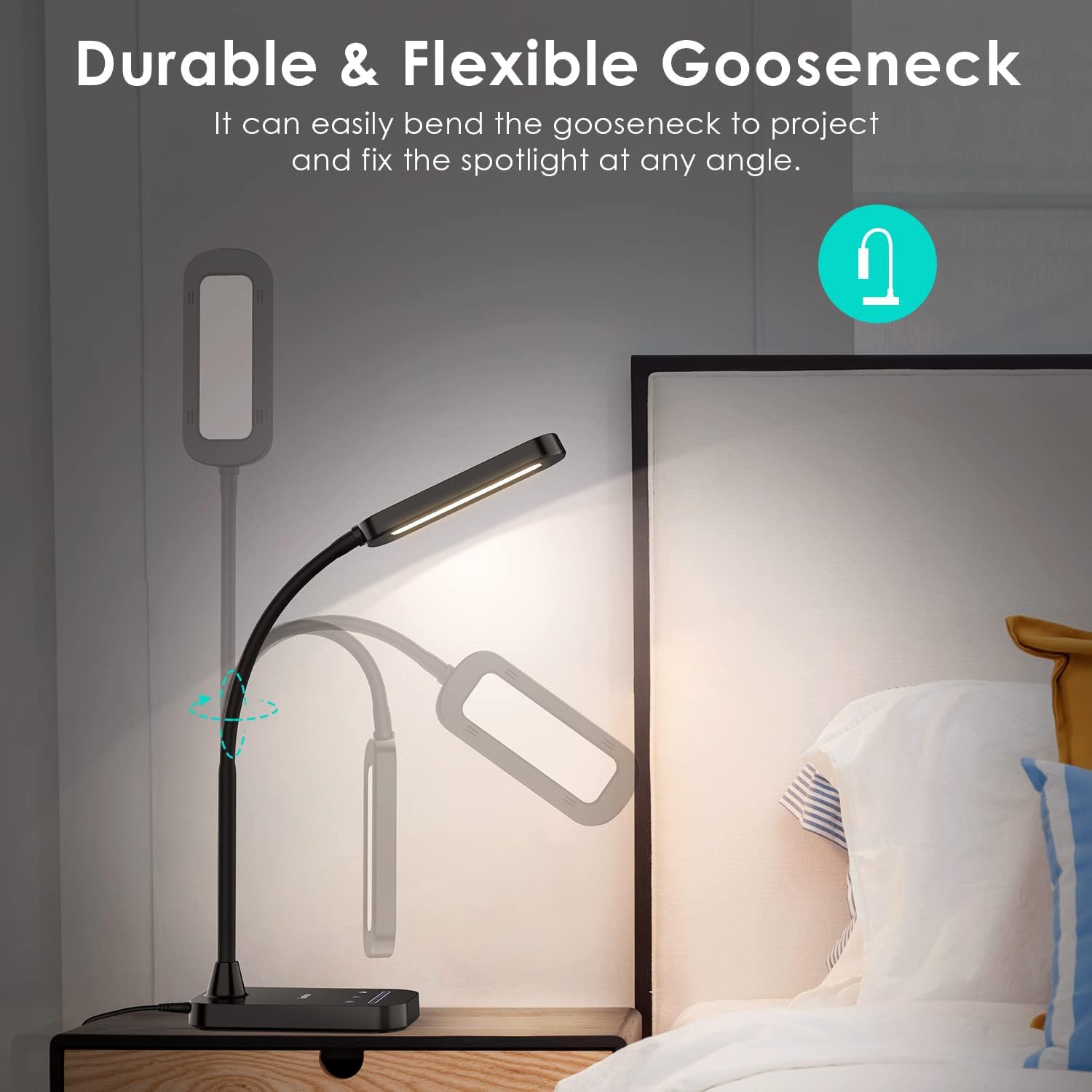 Thumbnail 2 de Lastar LED Desk Lamp with 12W Dimmable Touch Control