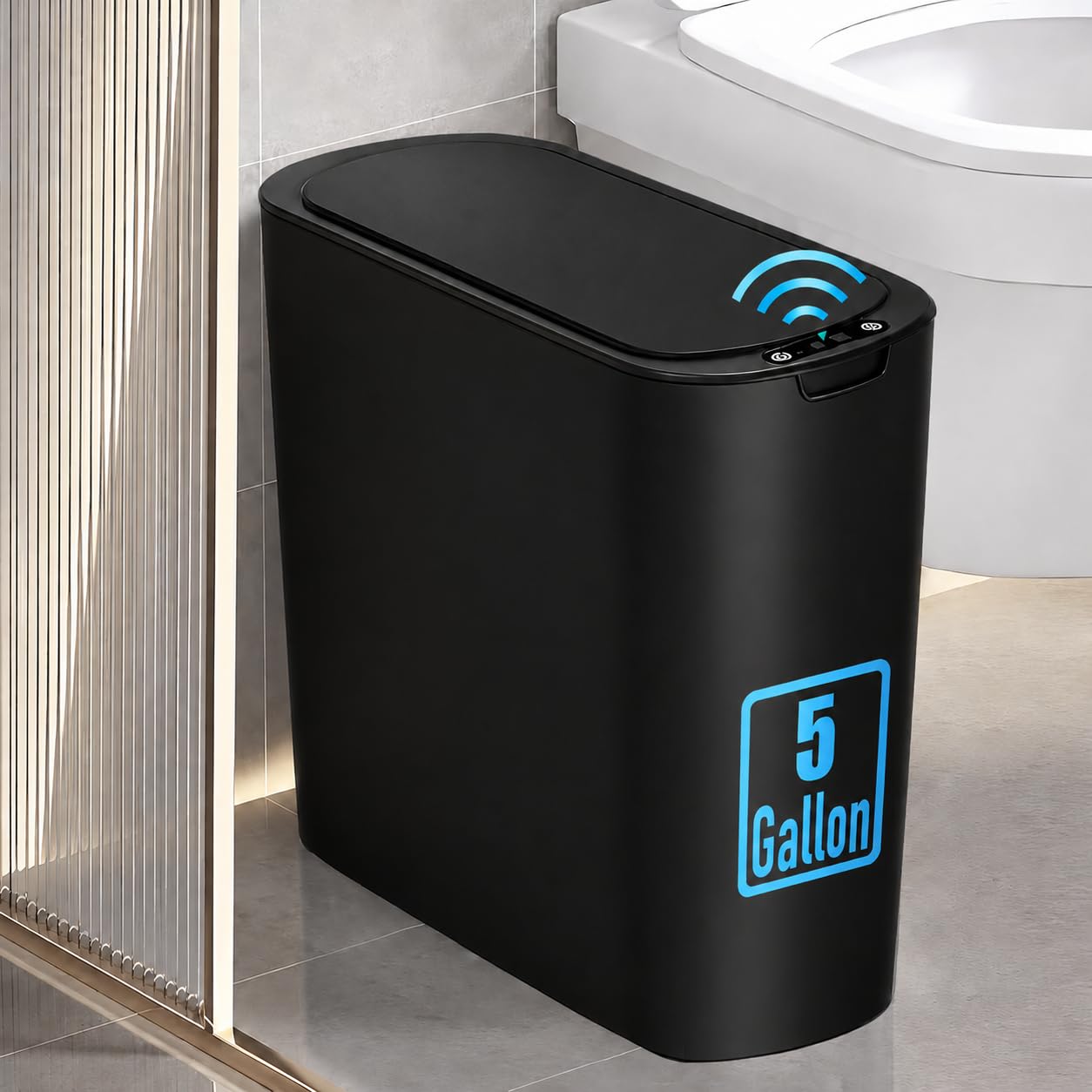 Detalle de TIPGO 5-Gallon Motion Senor Trash Can ⚙