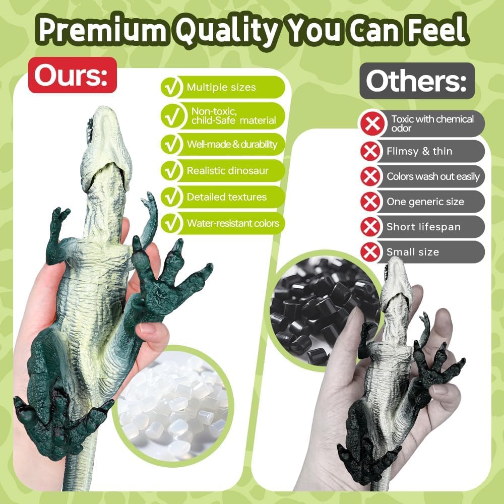 Detalle 2 de Drefirsa 14-Piece Dinosaur Figure Set for Kids (Jumbo & Small Dino Toys, Ages 3–8)