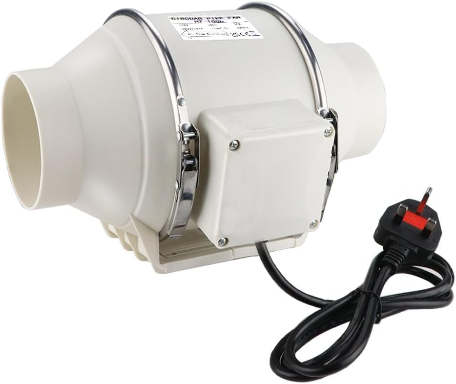 Inline 100mm Bathroom Extractor Fan
