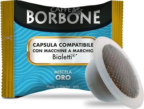 Detalle de Caffè Borbone Miscela Oro - 100 Capsule: crema, dolcezza e aroma raffinato per una napoletanità autentica