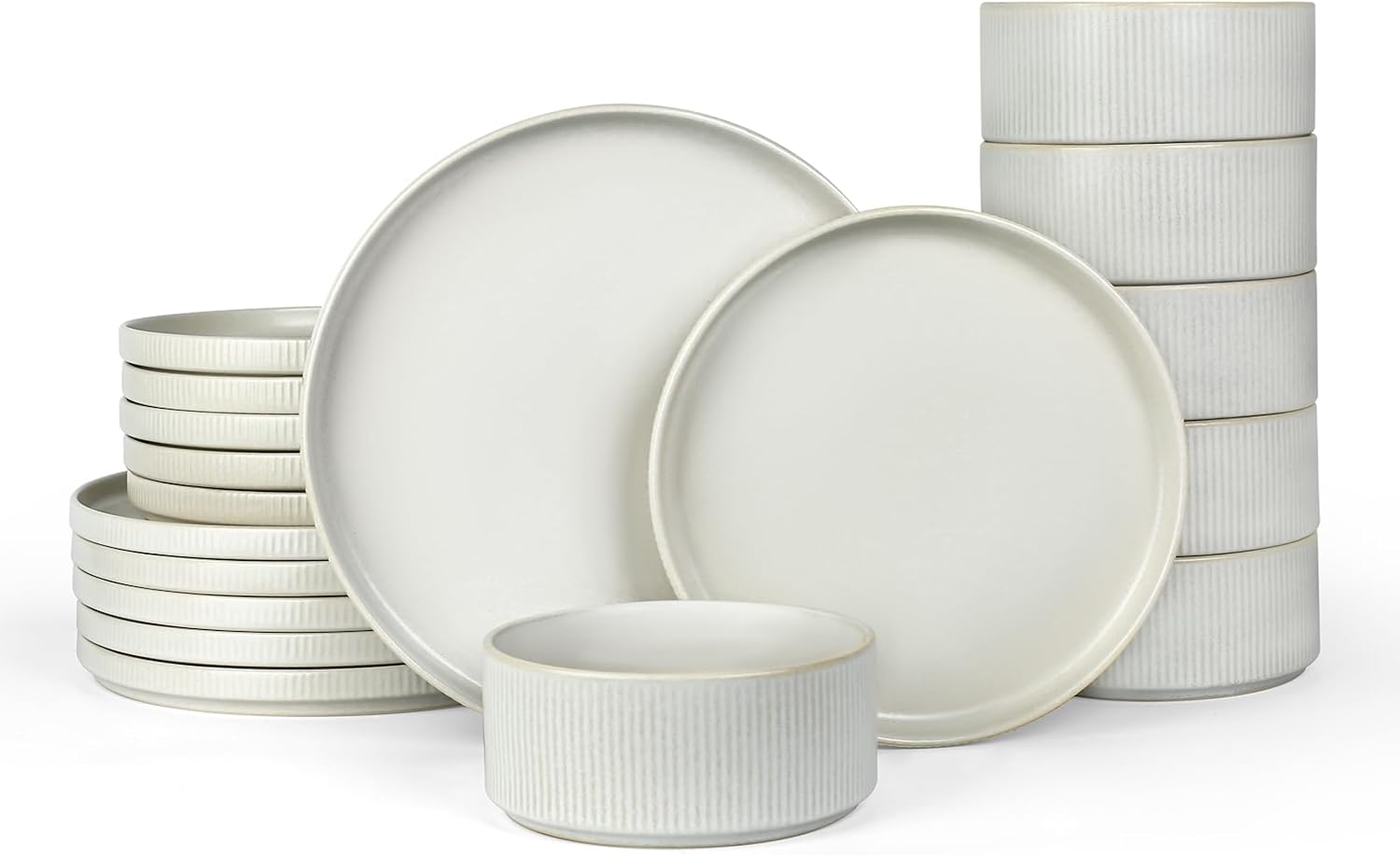 Detalle de famiware Star Plates and Bowls Set 18-Piece 🍽