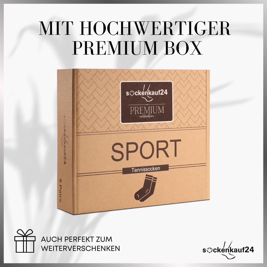 Detalle 2 de Premium Tennissocken Crew 5 Paar
