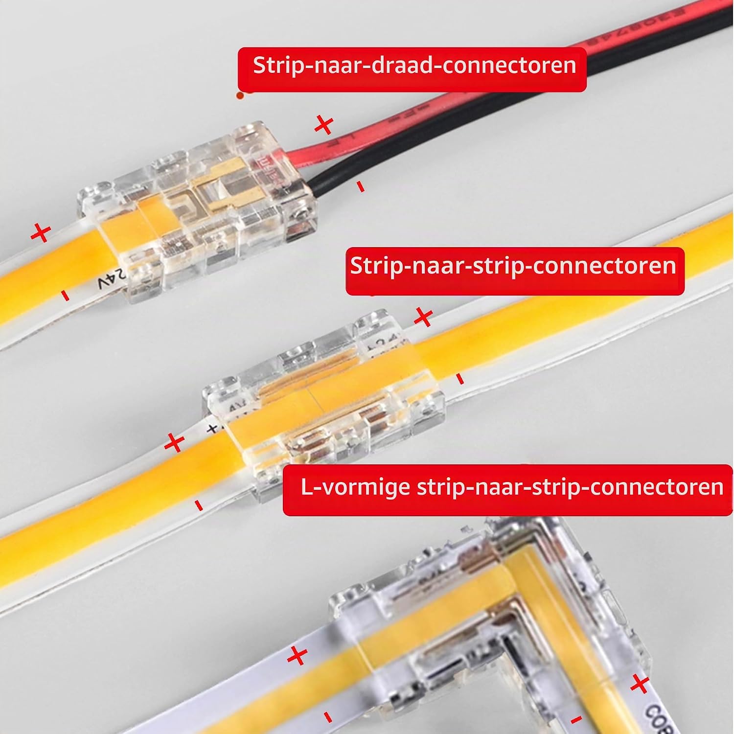 Thumbnail 6 de Clearhill CON-10MM2PIN-STL20P 2-polige LED-stripconnector, transparant, 20 stuks