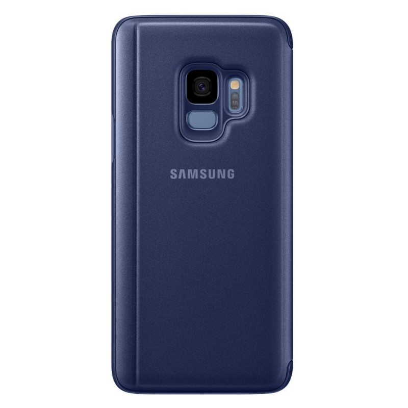 Detalle de Samsung EF-ZG960 Clear View Standing Cover Azul para Galaxy S9