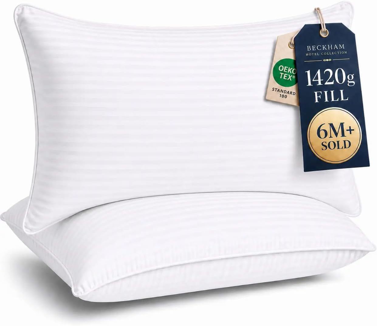 Detalle de Beckham Hotel Collection King Pillows 2-Pack