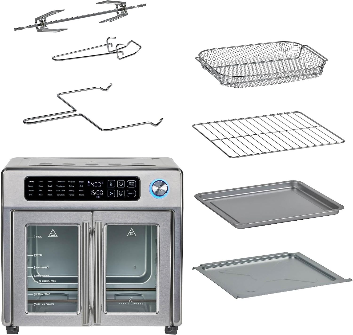 Thumbnail 4 de Emeril Lagasse Extra Large Toaster Oven Air Fryer, 24 Functions 🍽