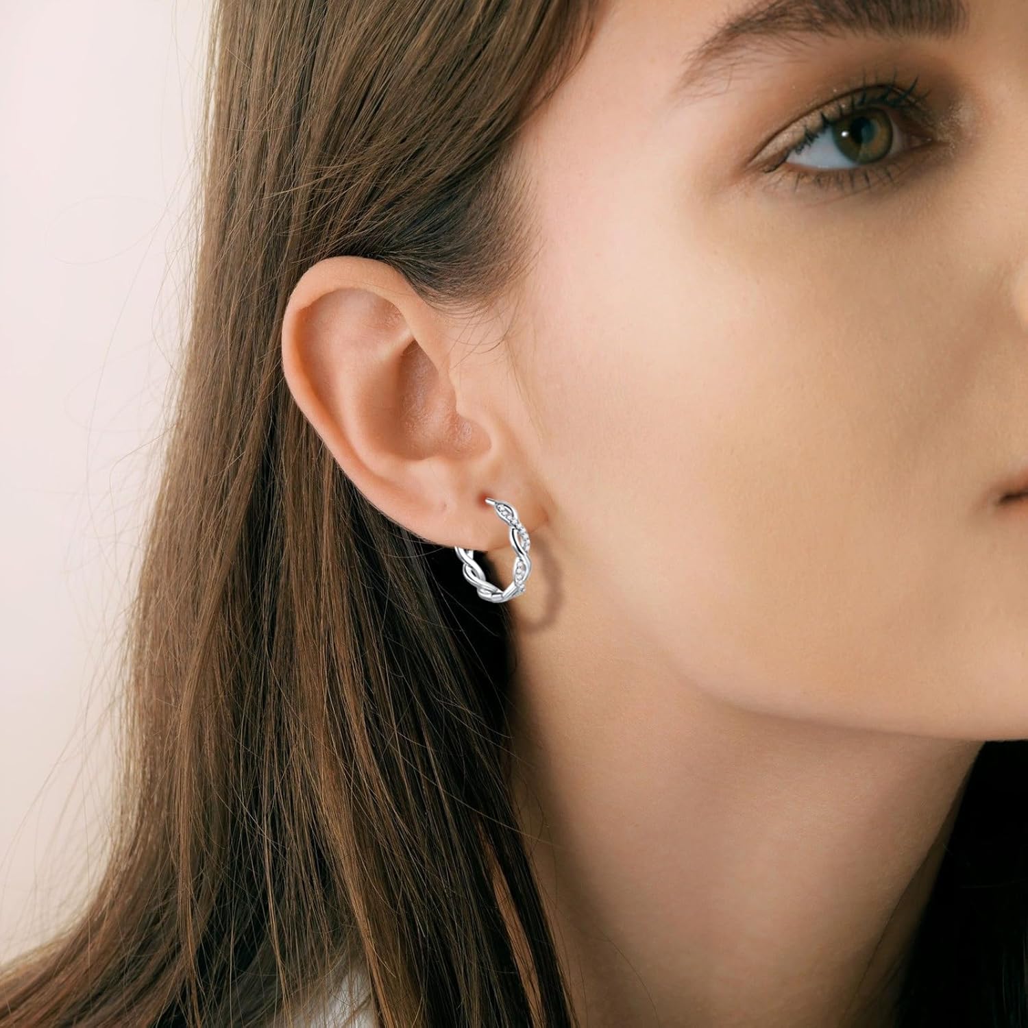 Thumbnail 3 de Deyanse Creolen Silber 925 mit Unendlichkeit, Herz & Stern sowie Zirkonia – kleine Sterlingsilber-Ohrschmuck in Geschenkbox
