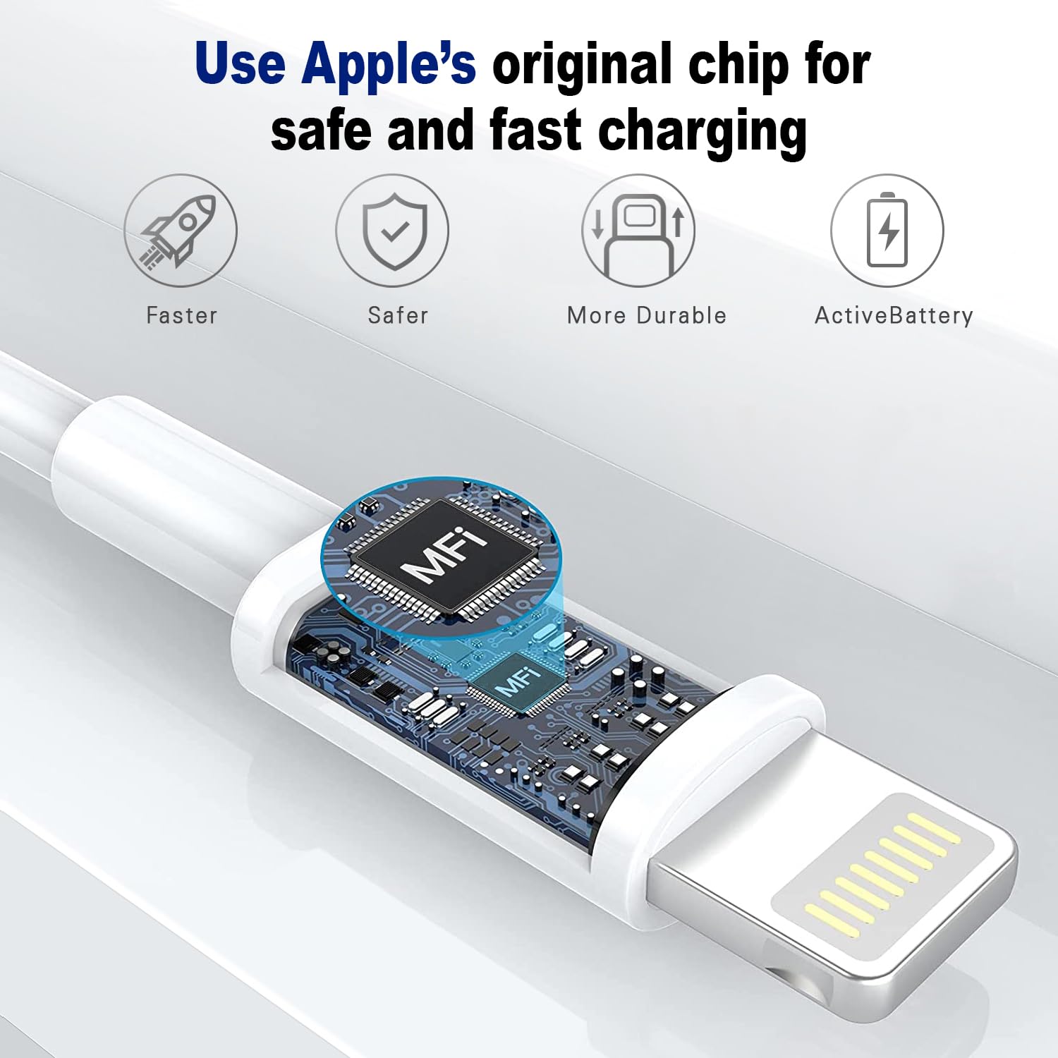 Thumbnail 2 de Apple Lightning Cable 1m MFi certified — 2 pack