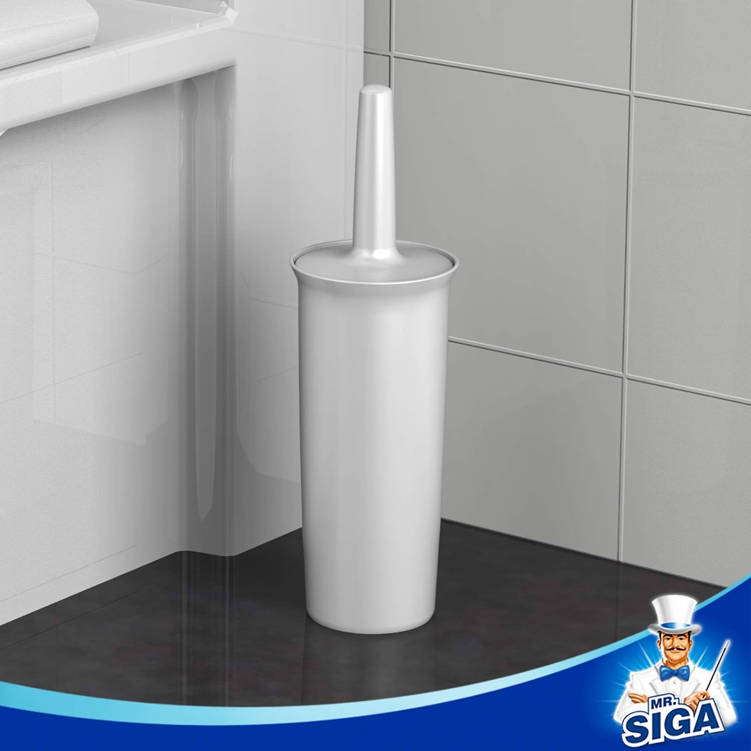 Thumbnail 4 de MR.SIGA Toilet Brush and Holder White