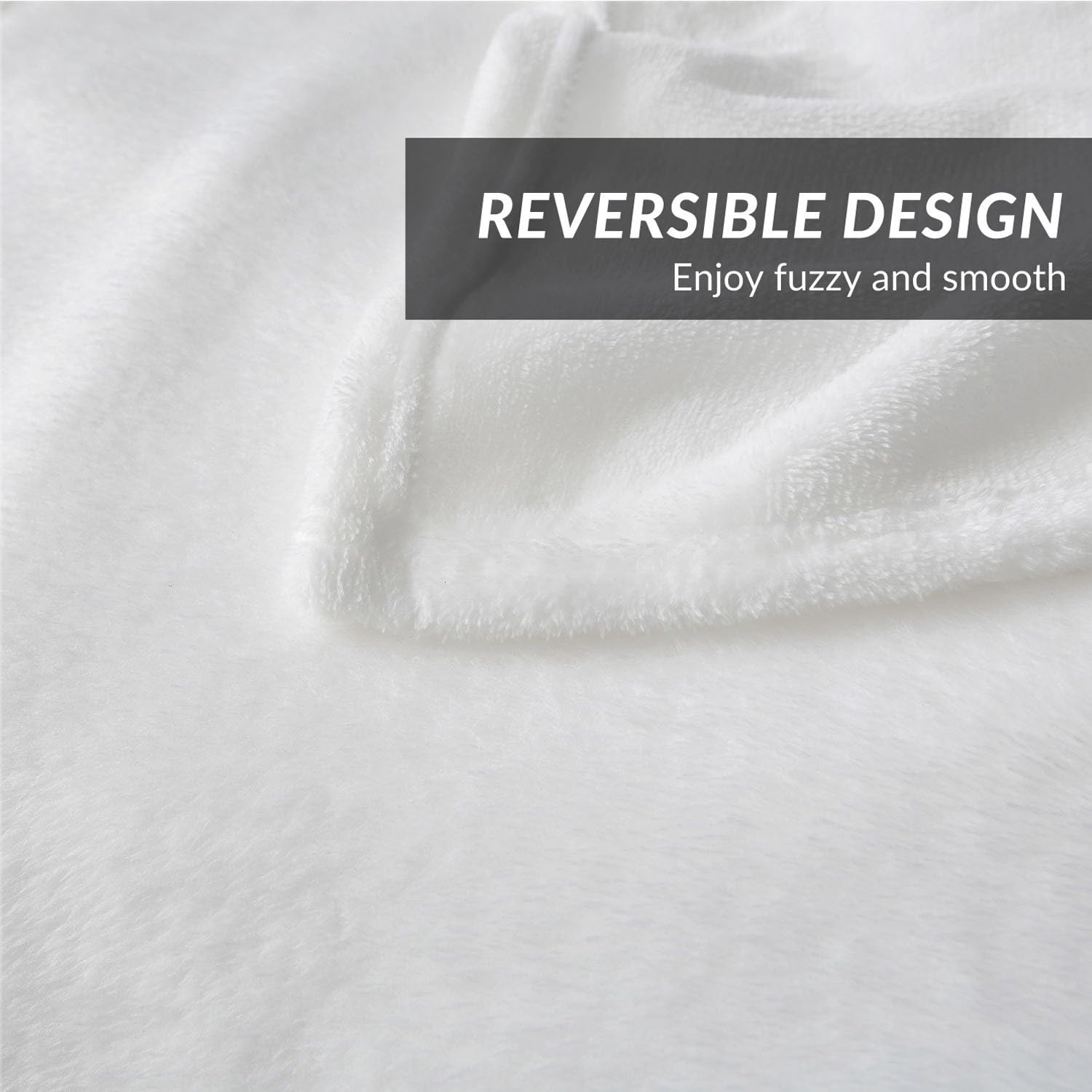 Detalle 2 de Bedsure GentleSoft Queen Fleece Blanket, White, Lightweight Microfiber, 90 x 90 Inches