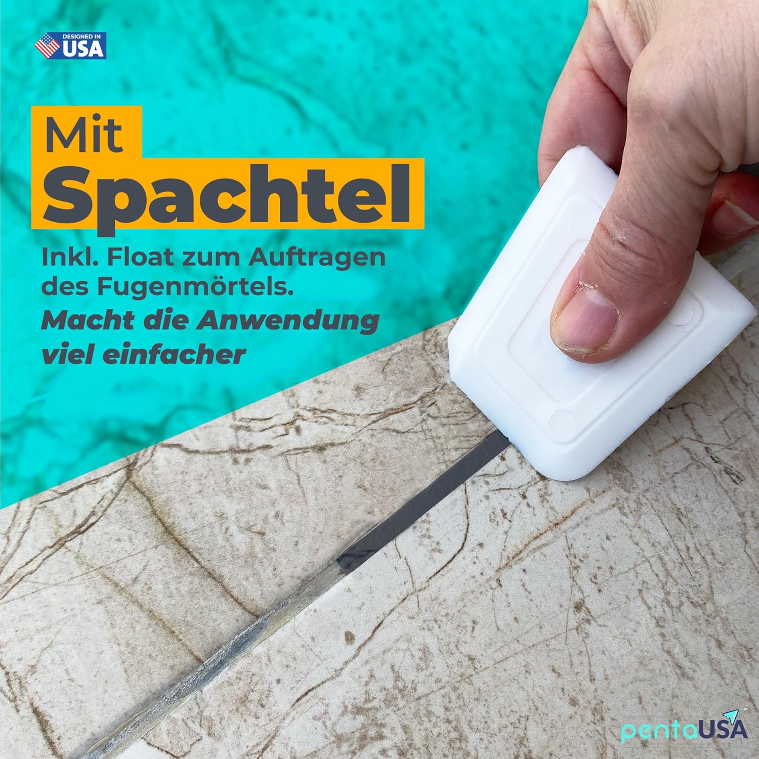 Thumbnail 4 de PENTAUSA Fugenmörtel Fugenreparatur Set für Fliesenfugen
