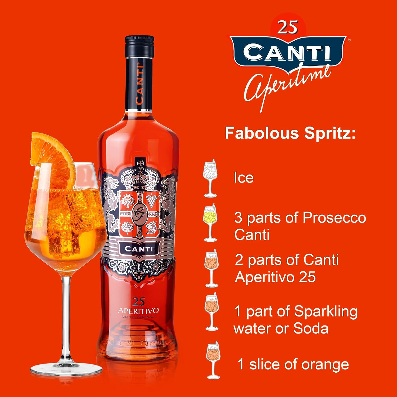 Detalle 2 de Canti - 25 Aperitivo Citrus Floral y Especiado 🍸 1L