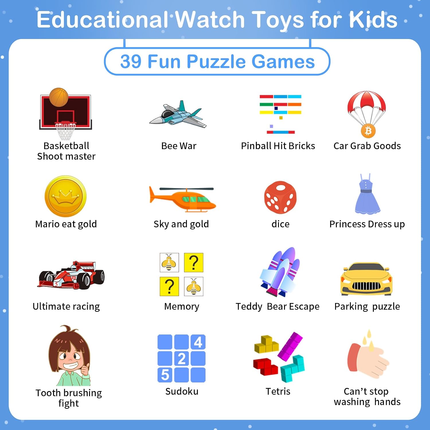 Detalle 2 de Phyulls Smart Watch 39 Games for Kids