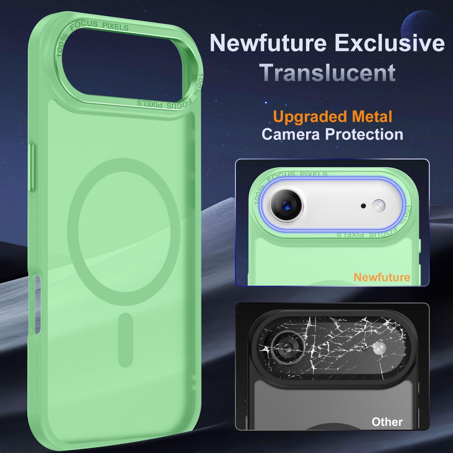 Detalle 2 de Newfuture iPhone 16 Pro Max magnetic slim case 13ft drop protection