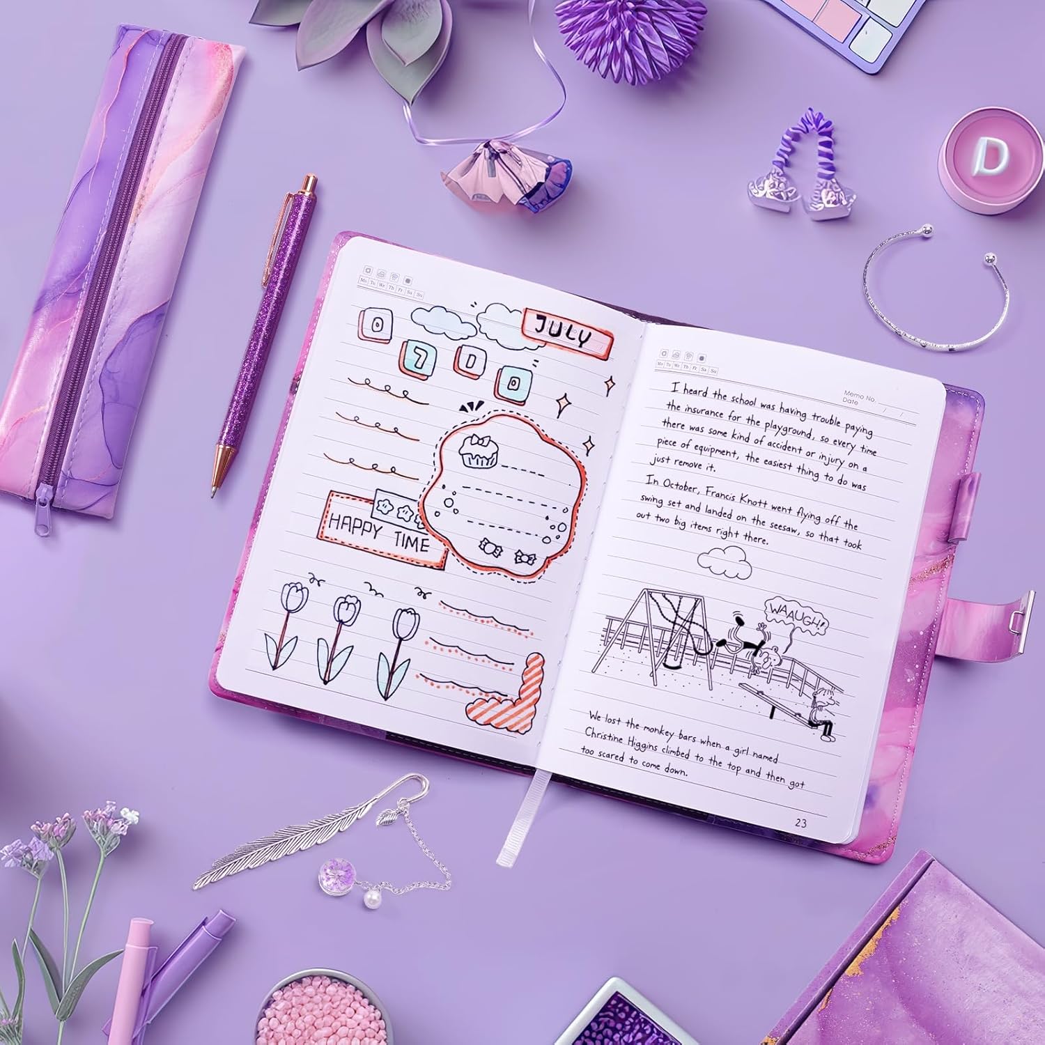 Thumbnail 3 de ZOOI Secret Diary Gift Set for Girls – Lockable Diary, Pen, Pouch & Accessories for 6–13 Year Olds