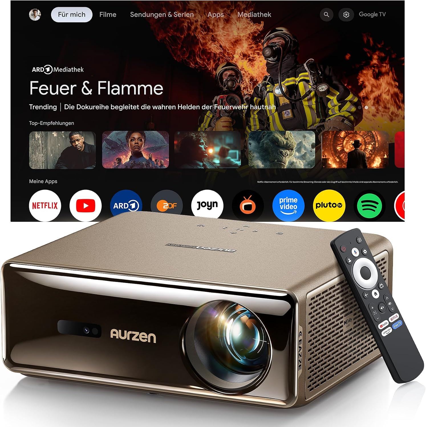 Detalle de Aurzen EAZZE D1 MAX Smart Beamer 1000 ANSI