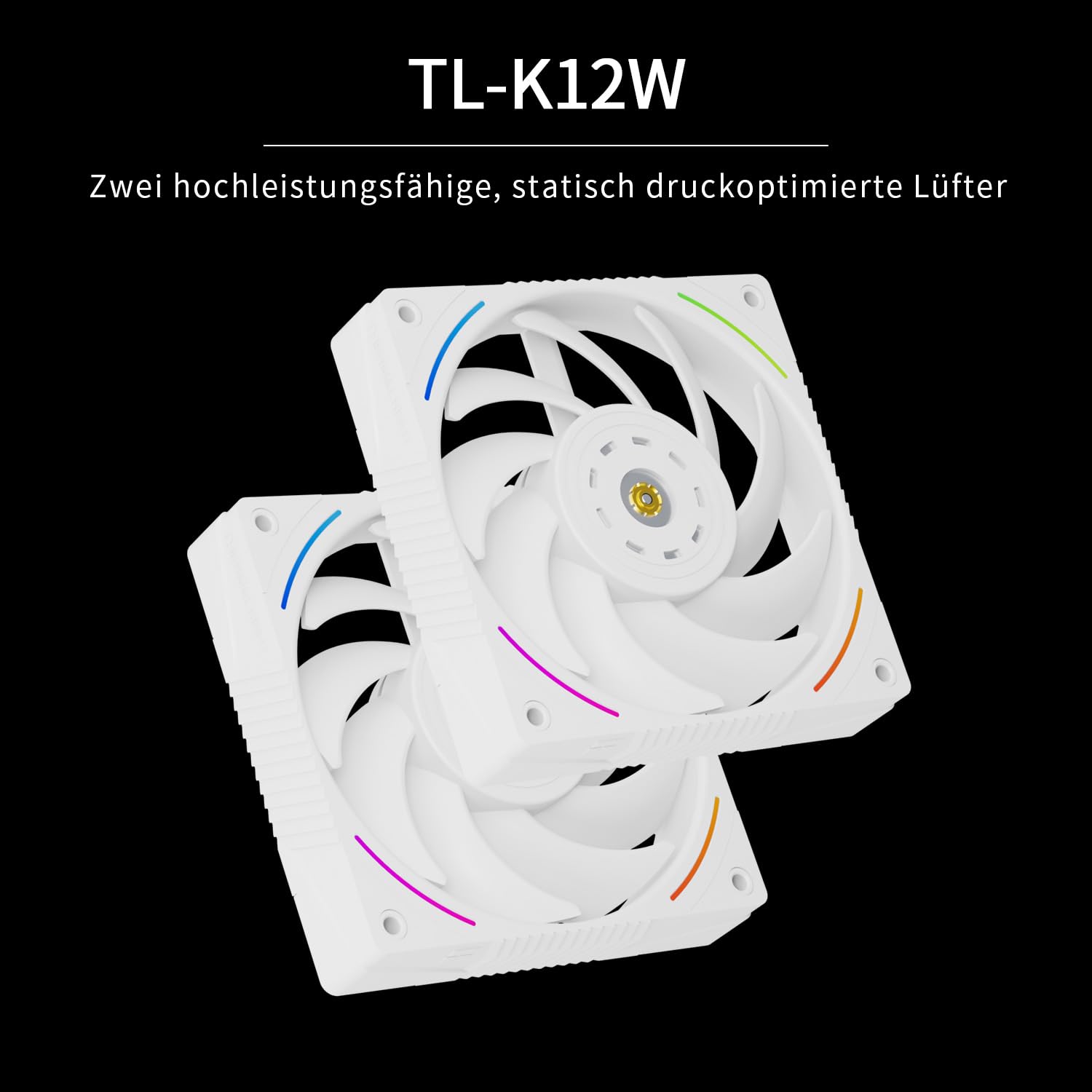Detalle de Thermalright TR Phantom Spirit 120 Digital SNOW – Dual-Tower CPU-Luftkühler mit 7 Kupfer-Heatpipes und ARGB