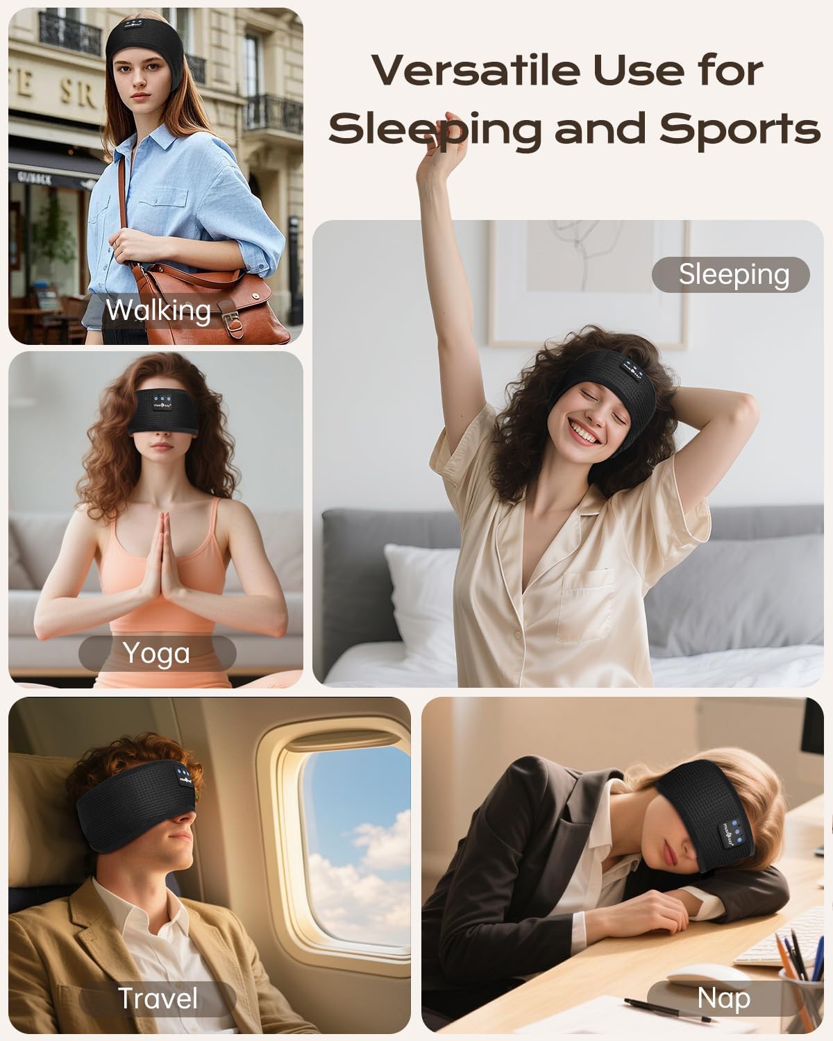 Thumbnail 6 de MUSICOZY Schlafkopfhörer Bluetooth – Schlafkopfhörer mit Stirnband