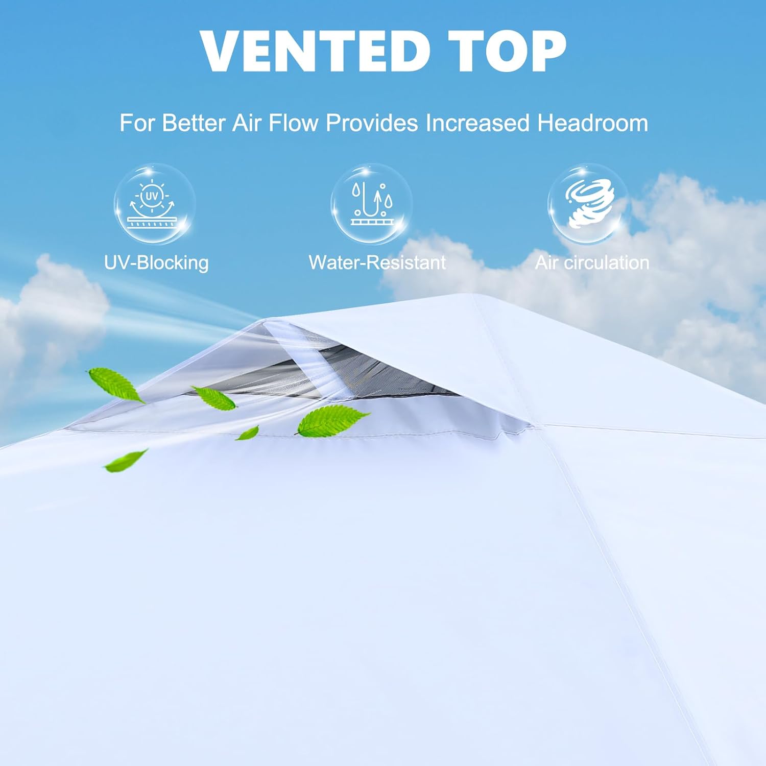 Thumbnail 2 de MASTERCANOPY Durable Ez Pop-up Gazebo Tent with 1 Sidewall (2.5x2.5M, White)