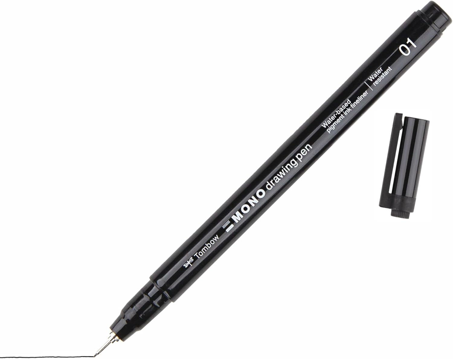 Detalle 1 de Tombow Fineliner MONO drawing pen Set « Fine » – 4 marqueurs noirs pour esquisses et illustrations
