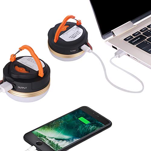 Detalle de Yizhet Camping Lights, 2 Pcs Camping Lantern & Power Bank USB Rechargeable