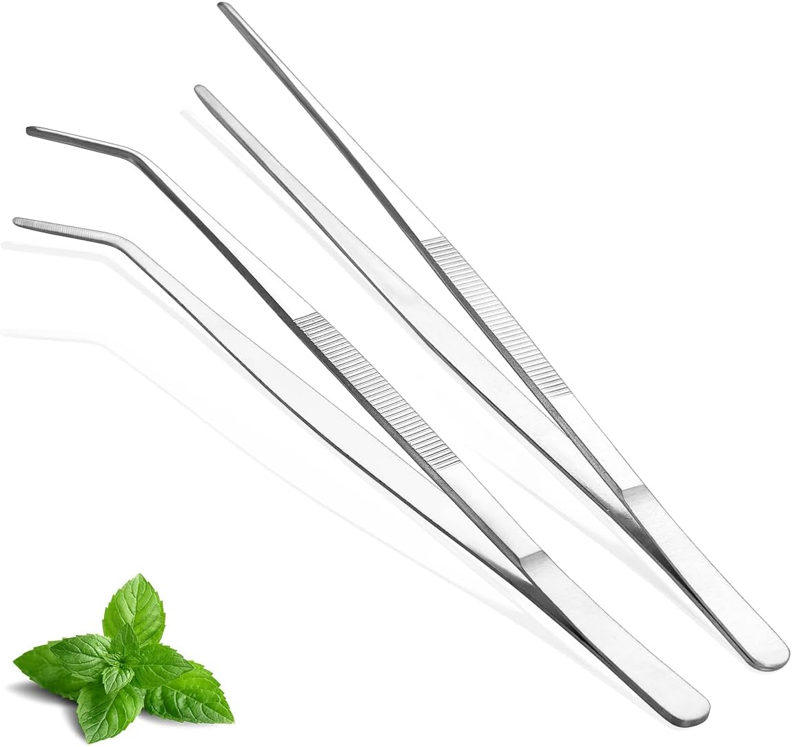 Berglander Pinces de Cuisine 2 pièces 30,5 cm – Pinces à Grill en Acier Inoxydable Extra-longues